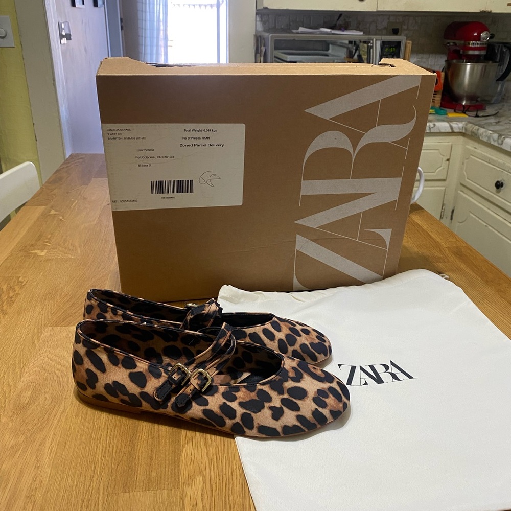 Zara Leopard Print Women's Shoes BRAND NEW NEVER WORN